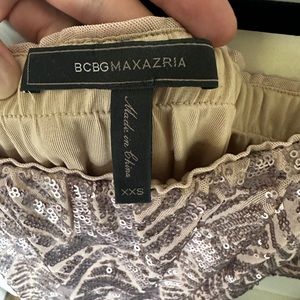 BCBGMAXAZRIA Off the Shoulder Eunice Sequence Dress
